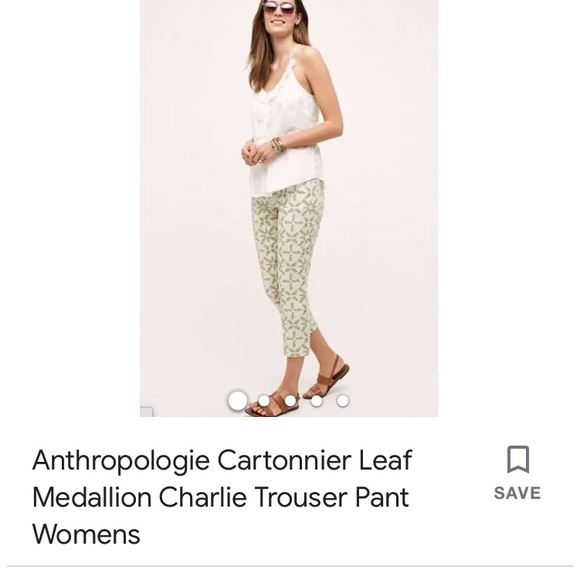 Cartonnier Charlie Trouser capris Size 4 botanical pattern - Picture 2 of 13